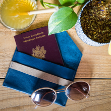 Load image into Gallery viewer, VERONA Blue Lotus Clutch